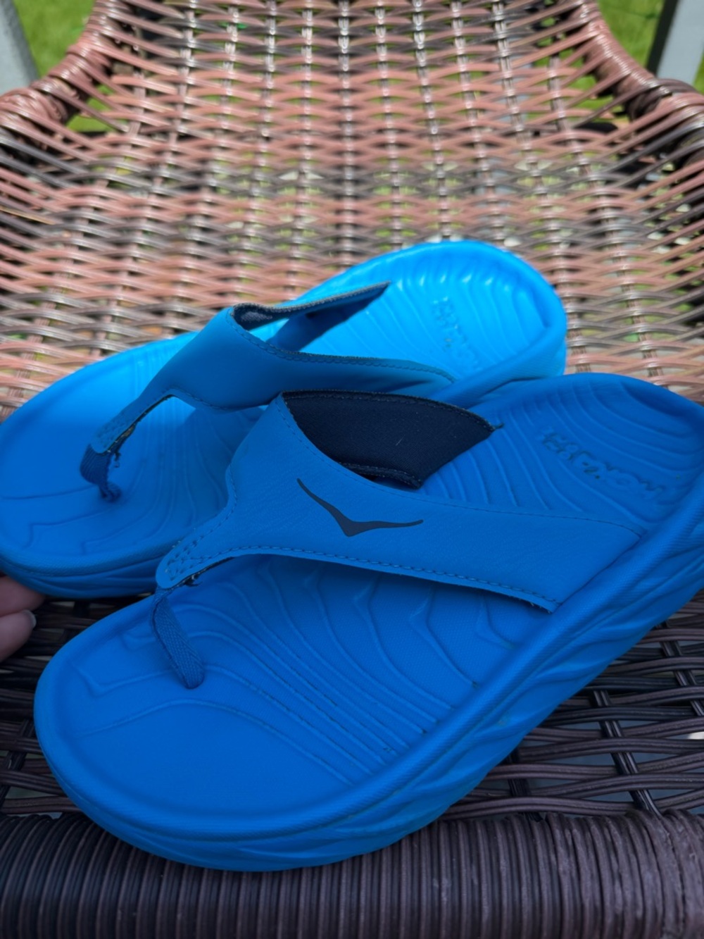 Hoka One One Women's Ora Recovery Flip - Diva Blue/Outer Space Sz 5 - Picture 3 of 8